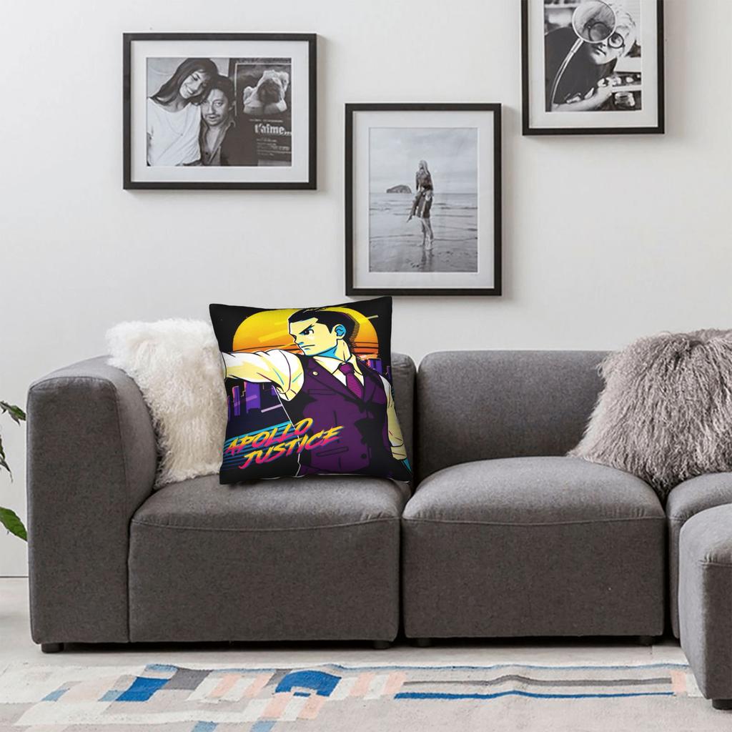 Ace Attorney Pillowcases Morden Pillow Case For Living Room Bed Chair Comfy Pillow Cover