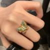 Fashionable Copper Butterfly Bow Ring For Women Versatile Adjustable Finger Jewelry