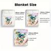 Roller-Skating Girl 2D Flat Pattern Flannel Blanket High quality All Seasons Warmth and Comfort Perfect for Christmas Gifts.MMT0918550