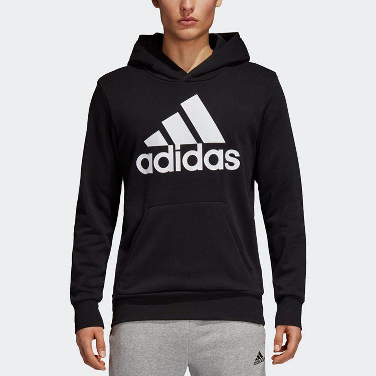 adidas Толстовки Мужские Черные С Капюшоном Умеренный Обычный CW3861