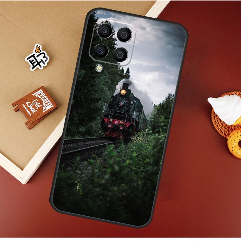Солнечный свет на железнодорожных путях Чехол для Samsung Galaxy M53 M33 M13 M14 M34 M54 M12 M32 M52 M20 M15 M55 M31s M30s M21 M51