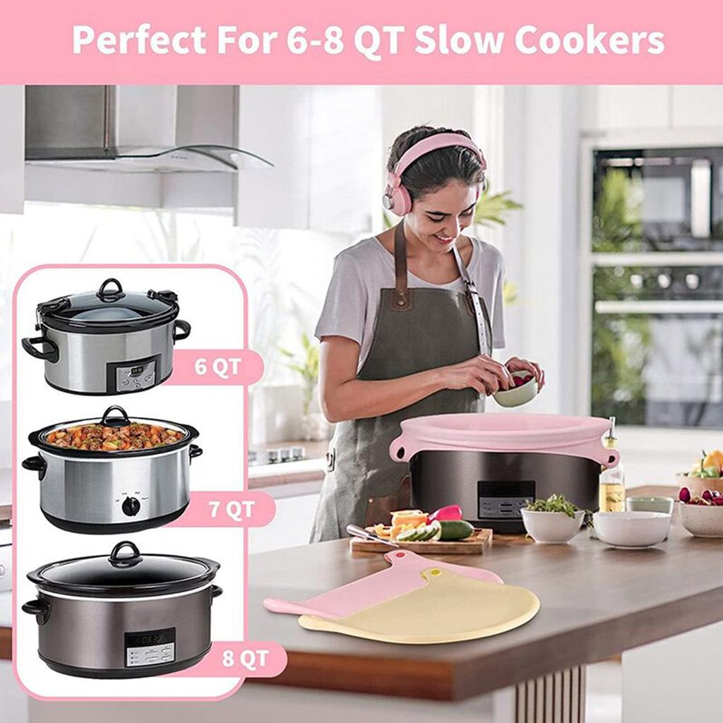 Silicone Slow Cooker Liners Easy Clean Reusable Silicone Slow Cooker Liners