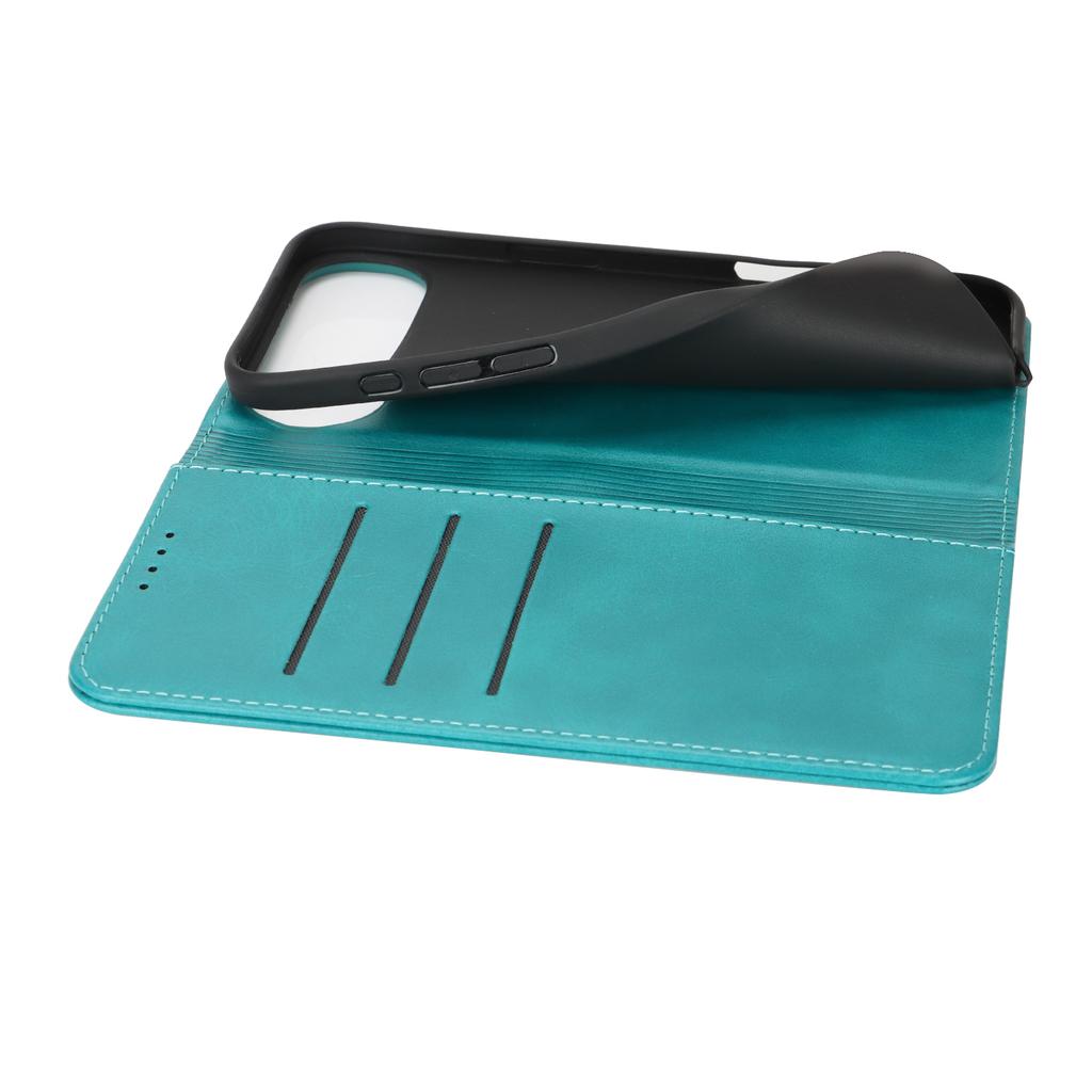 For iPhone 17 Air Case PU Leather Calf Textured Magnetic Closing Smart Phone Cover