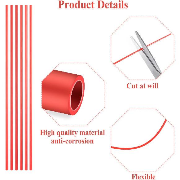 TIESOME Spray Can Straws, 100 PCS Red Extension Straws for Cans Plastic Replacement Spray Can Tip 4.7 Inches Replacement Spray Can Extension Straw