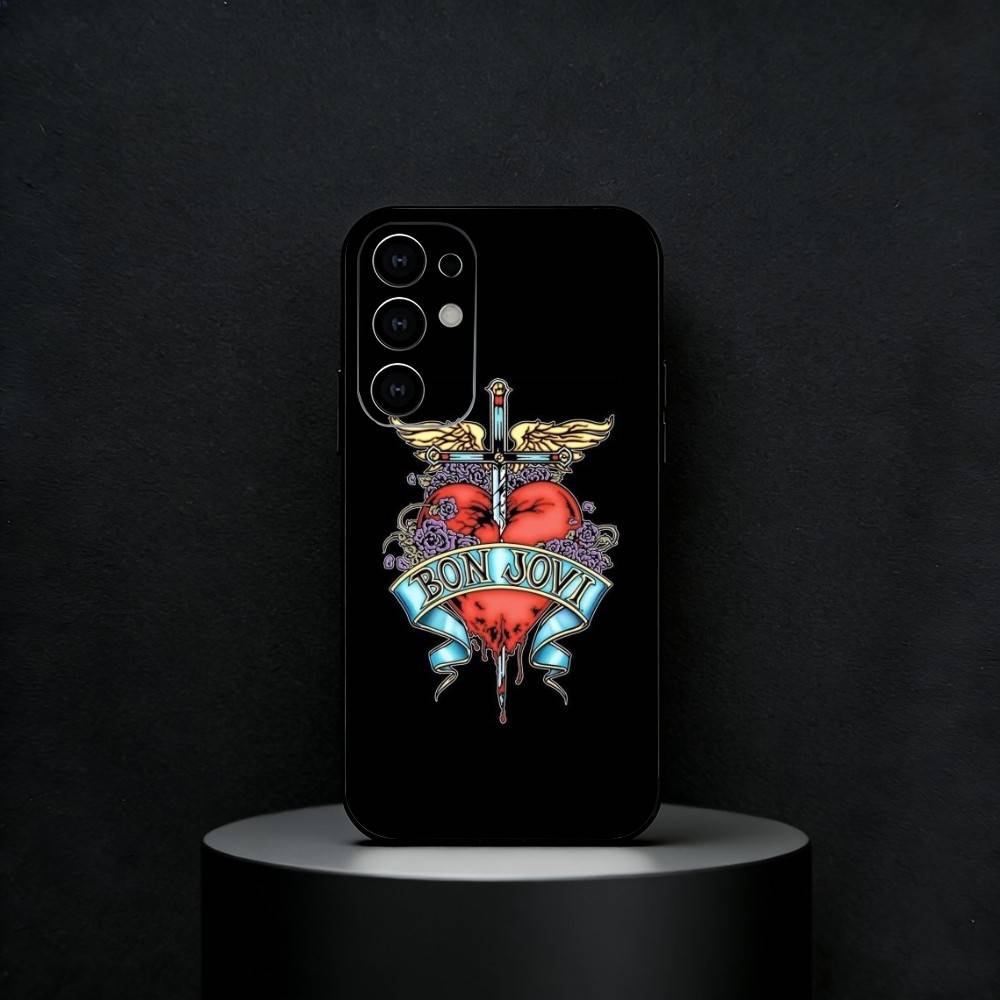 Bon J-Jovi Band Phone Case For Samsung S25,24,23,22,30,21,10,9,Ultra,Plus,FE 5G Black Soft Case