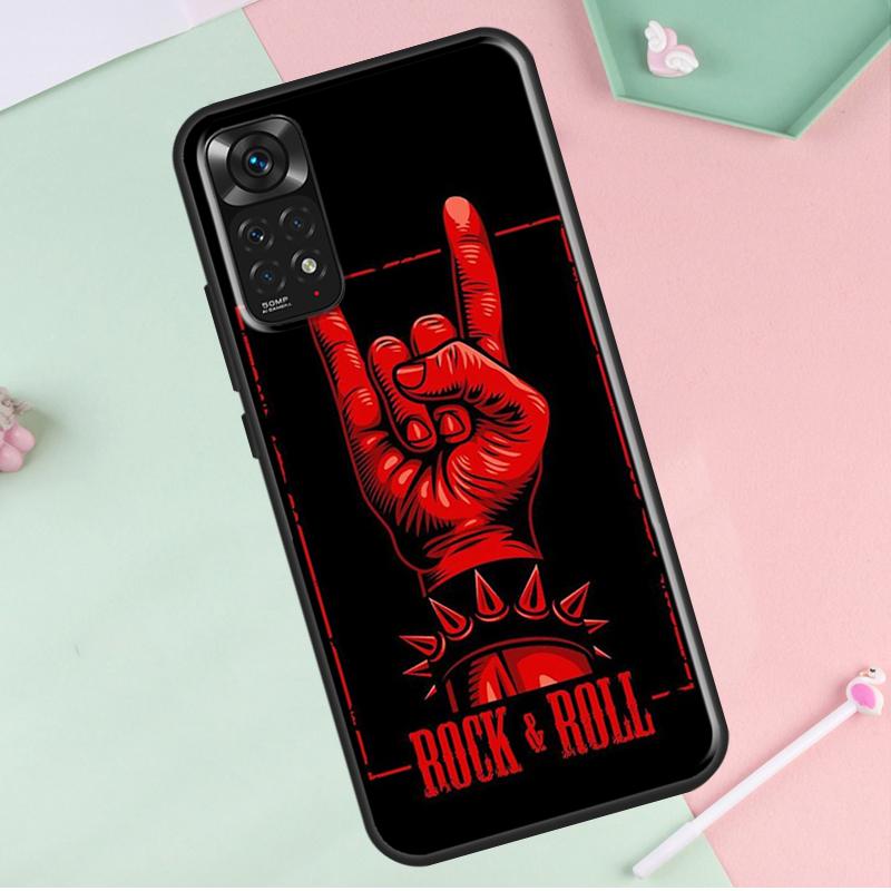 Рок-н-ролльный череп для Redmi Note 12 Pro Plus Чехол для Redmi Note 10 8 9 11 Pro 12S 11S 10S 9S 9C 10C 12C Чехол