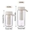 Soft Silicone Handle Cold Brew Coffee Maker Airtight Lid Portable Water Bottle  Sports Activities