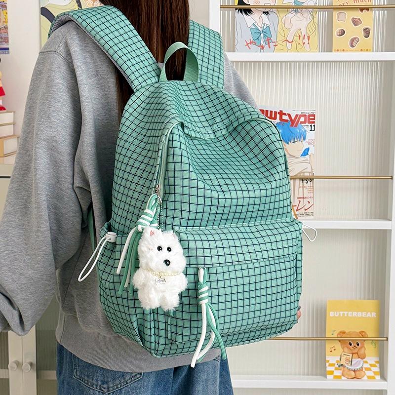 Школьная сумка в стиле Schoolbagins, высококачественный клетчатый рюкзак, женская студенческая школьная сумка, большая вместимость, для отдыха, путешествий, модный городской рюкзак, мужской
