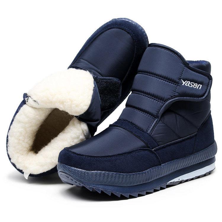 WTEMPO Мужские зимние ботинки 40–47, непромокаемые однотонные зимние ботинки, мужские повседневные легкие ботильоны, уличные теплые зимние ботинки