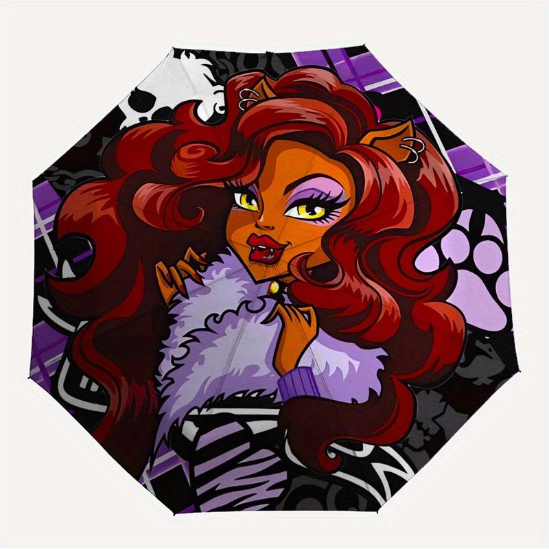 1pc Monster High Vampire Themed High-quality Umbrella,Automatic Opening and Closing Umbrella,Multi-functional Umbrella G0811103
