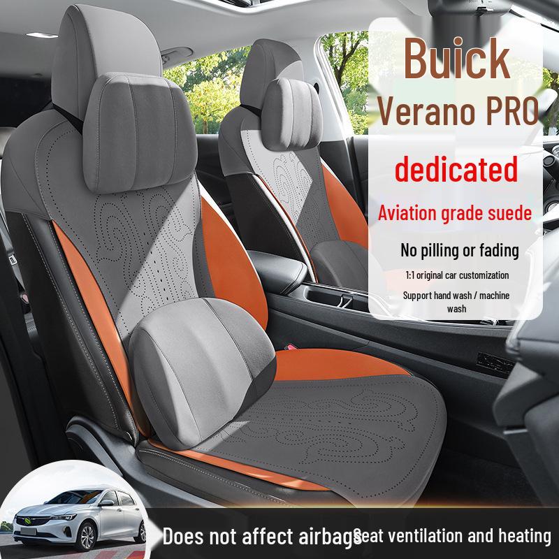 Buick Verano Pro Suede & Leather Car Seat Cover - All-Season Breathable Cushion