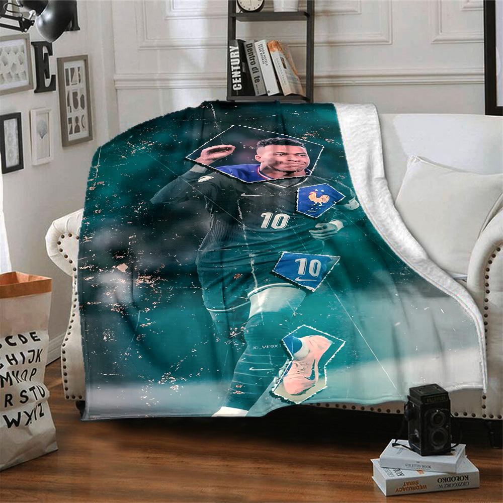 Mbappe Celebration Moment Blanket Comfortable Suitable for Bedding Sofa Couch All-Season Use Digital Print Ideal Gift for Friends Family Couples Picni