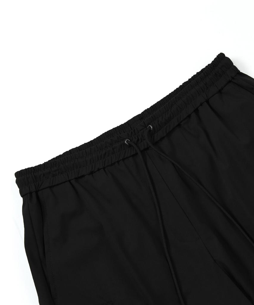 DRAW FIT [Модная Планета X Drawfit] Охлаждающие Свободные Брюки на Шнурке [Черный]
