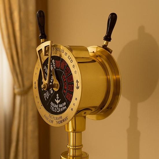 Brass Ship Telegraph Replica Maritime Nautical Decor, Steampunk Style Home Office Decorative Gifts