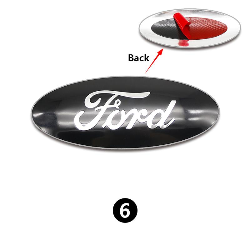 3D Aluminum Car Front Rear Badge Emblem Overlay 12.5cm For Ford Ranger Explorer Focus Fiesta Kuga Auto Tuning Styling Accessory
