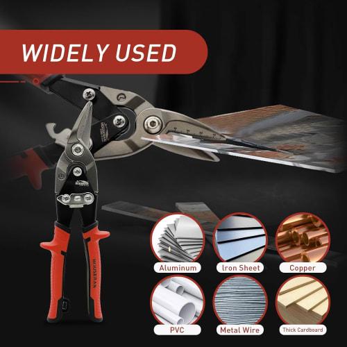 HOUSERAN All-Purpose Scissors, Sheet Metal Scissors, CR-MO Metal Scissors, Heavy-Duty Metal Scissors, Metal Cutting, Bulky Waste Dismantling, Multipur