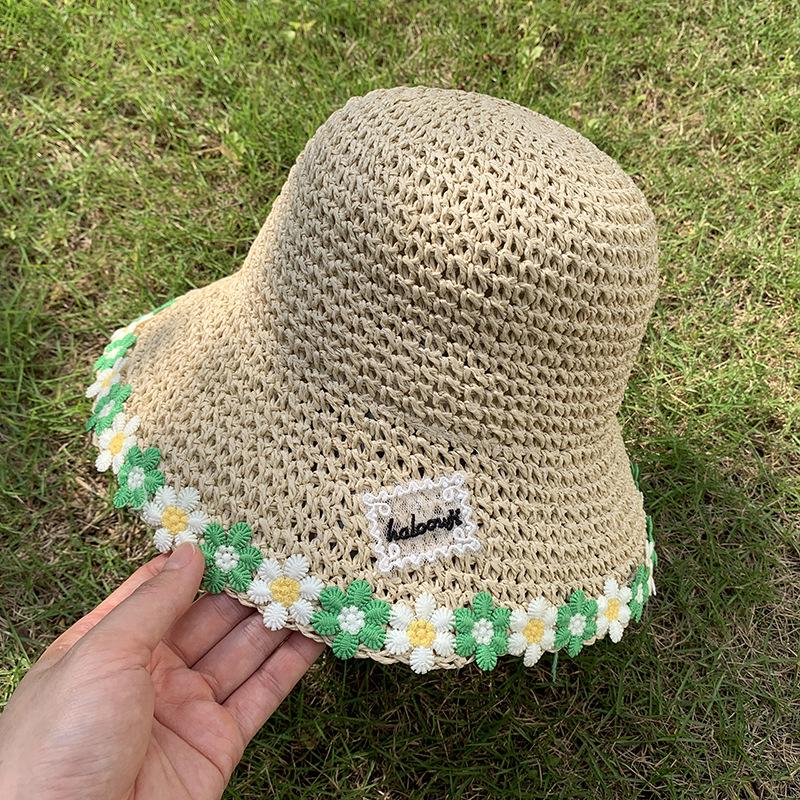 Women's Large Brim Foldable Breathable Straw Sun Hat for Summer Travel & Vacation