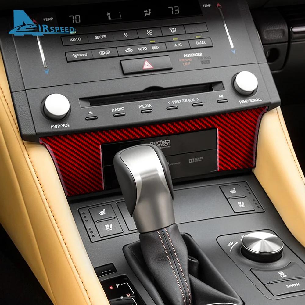 Real Soft Carbon Fiber Sticker For Lexus RC300 RC350 RC200T 2015 2016 2017 2018 2019 2020 2021 2022 Center Console Interior Trim