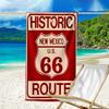 proof beach towel with a U.S. Route 66(0) pattern - soft,absorbent,quick-drying,machine washable - perfect for swimming,camping,bathing