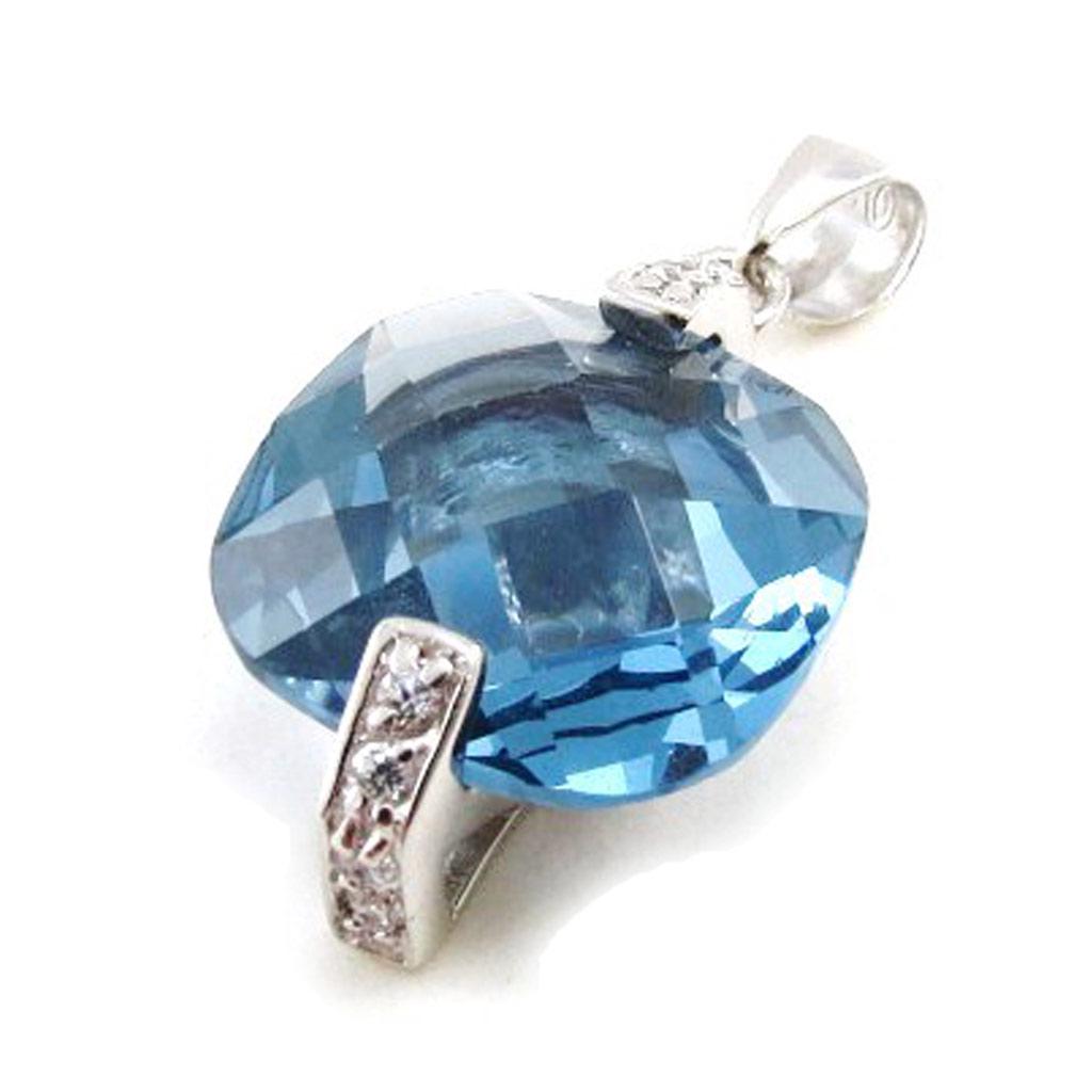 Les Trésors De Lily [G1072] - Серебряный кулон «Sissi» Aqua Marine