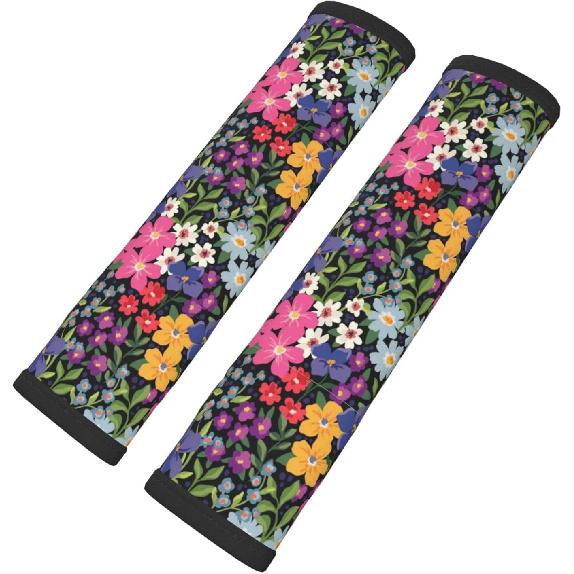 Cute Floral 2PCS Car Seat Belt Cover Pad,Comfortable Soft Colorful Flower Seatbelt Shoulder & Neck Protection Cushion, Car Accessories Interior,Cars