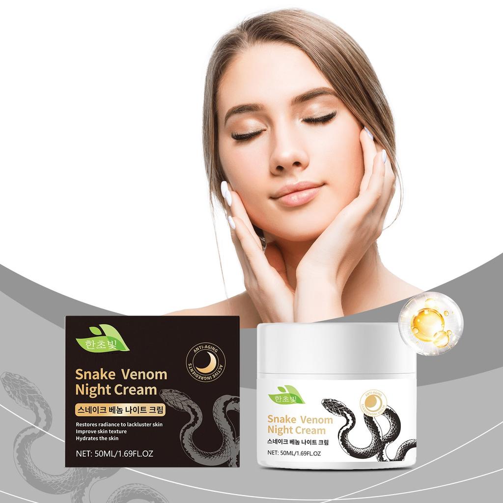 Snake Night Cream Daily Facial Care Deep Nourishing Facial Skin Delicate And Smooth