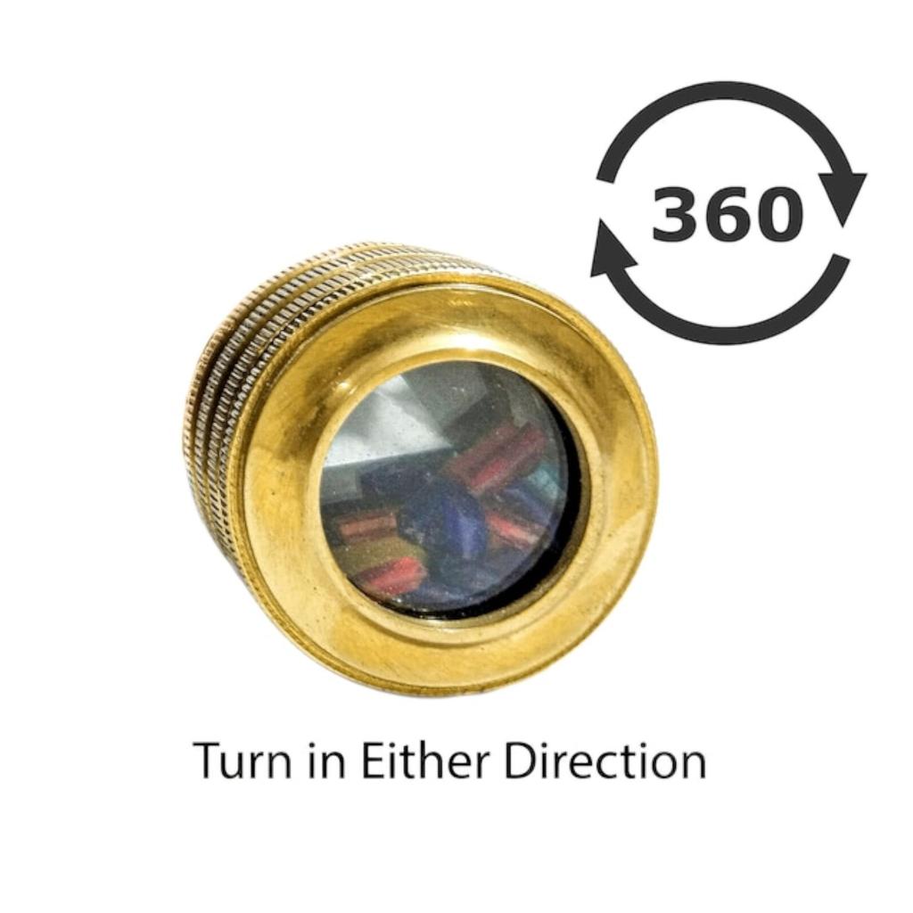 Изготовленный на заказ разноцветный латунный калейдоскоп с кожаной и деревянной коробкой, персонализированный подарок для пап, мужчин, женщин, детей, на дни рождения, рождественский декор(оранжевый)