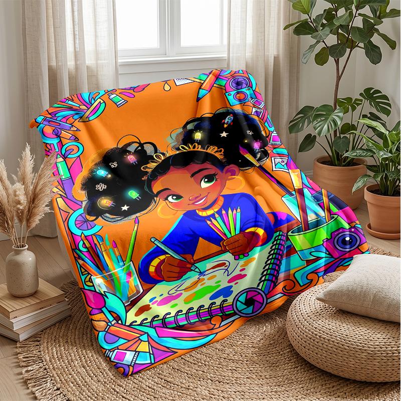 Candyland Adventure blanket Personalized Name Flannel Blanket Soft Cozy Plush Throw for Sofa Bed Lightweight Home Decor