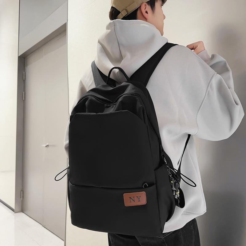 Сплошной цвет, студенческая школьная сумка, мужской рюкзак большой емкости, женский рюкзак для старшеклассников