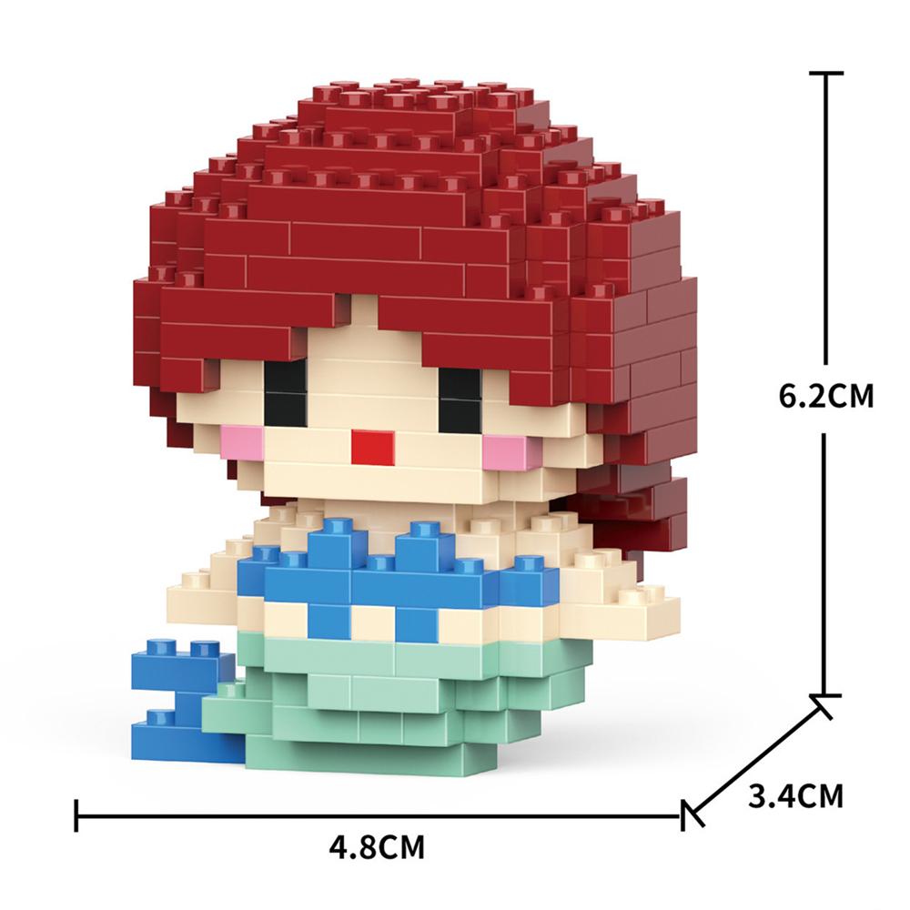 Cartoon Anime Blocks Kuromi My Melody Cinnamoroll Mouse Building Blocks Doll Toy Kids Birthday Gift