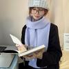 Шарф-бабочка Luochi Knitting: Женский зимний теплый, ветрозащитный шерстяной шарф-снуд