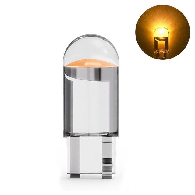 2 шт. DC12V W5W 194 T10 Cob светодиодная автомобильная лампа белый зеленый синий красный клиновидный номерной знак лампа плафон 7 цветов авто одиночный свет