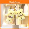 Plush Butter Bear Keychain Toy Stuffed Doll Pendant Cute Decoration Gift Kids