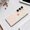 For Samsung Galaxy S25 Case Pink Love Pattern Printing Straight Edge TPU Phone Back Cover