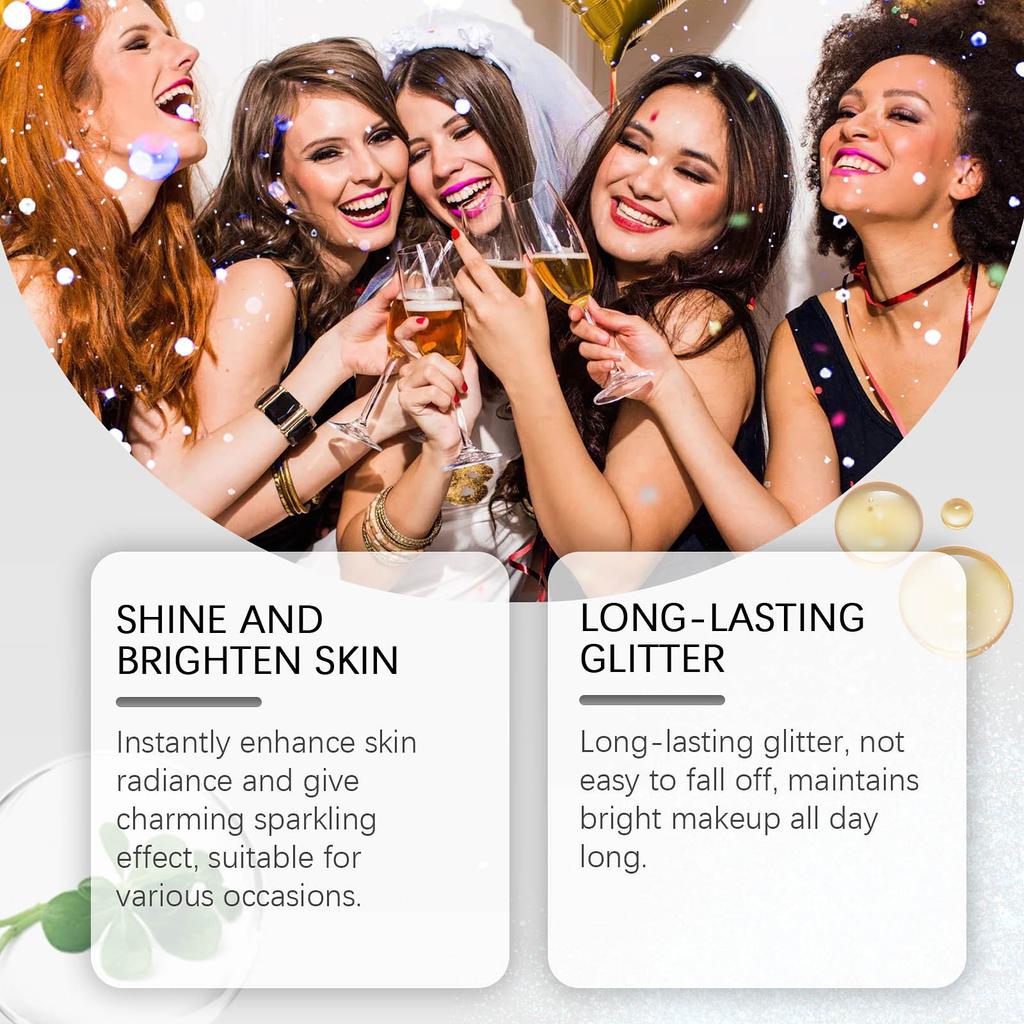 Блестящий спрей с блестками, долговечный спрей с блестками для волос, тела, кожи и одежды, водостойкий и приятный для кожи, 120 мл