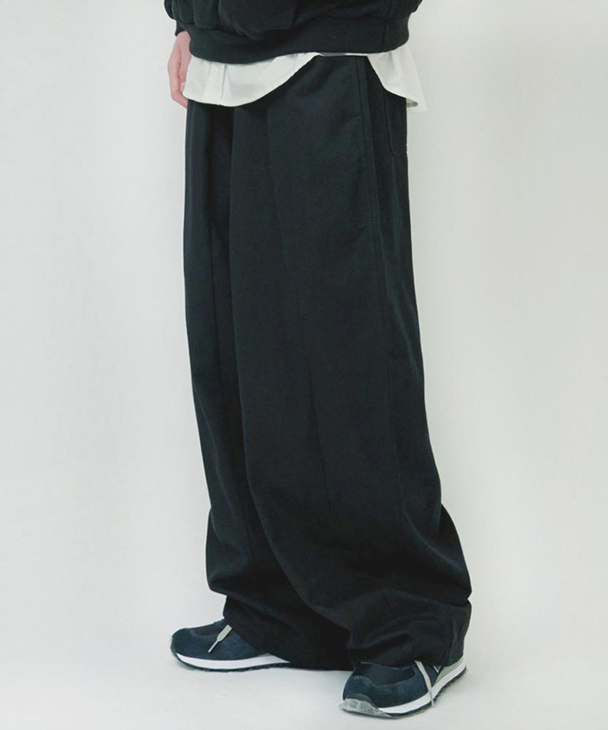 GLW Wide Cut Balloon Pants Cotton Black