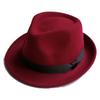 [NAKOTA] RUBEN Карманная фетровая шляпа, Складная шляпа, Шляпа федора, Шерсть, L (Окружность головы прибл.. 62 см), Вино