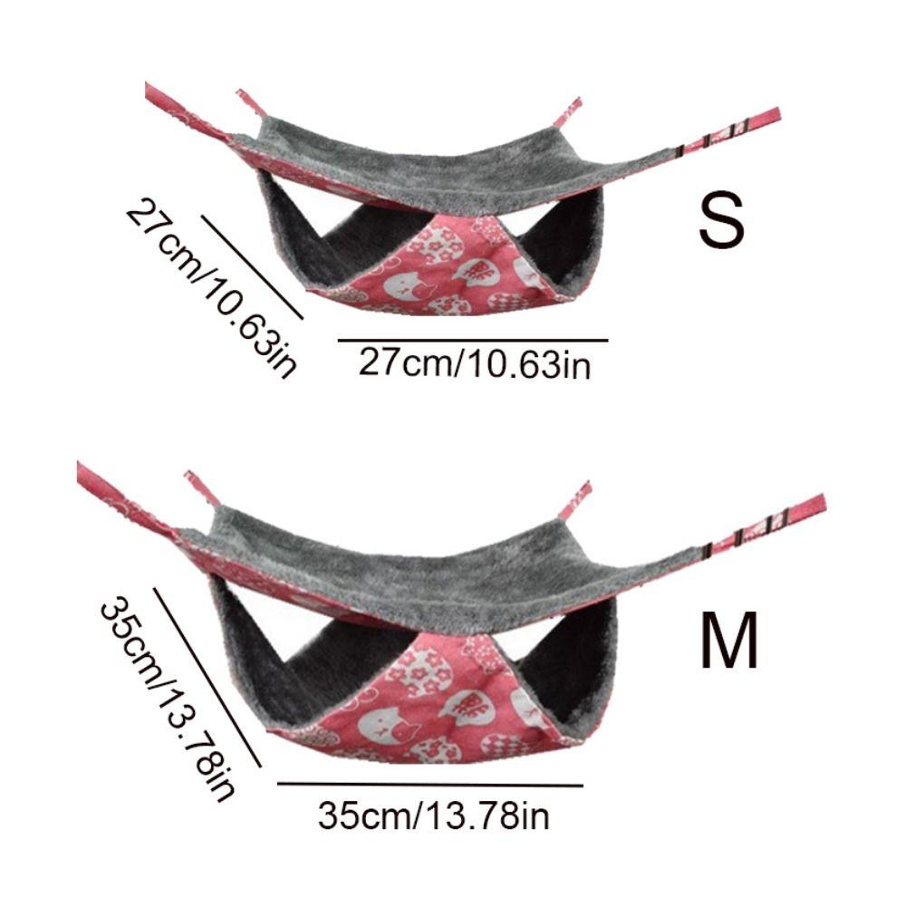 Теплый двухслойный гамак для домашних животных, мягкий гамак для хомяка, подвесная кровать для сна для хомяка, пружинный