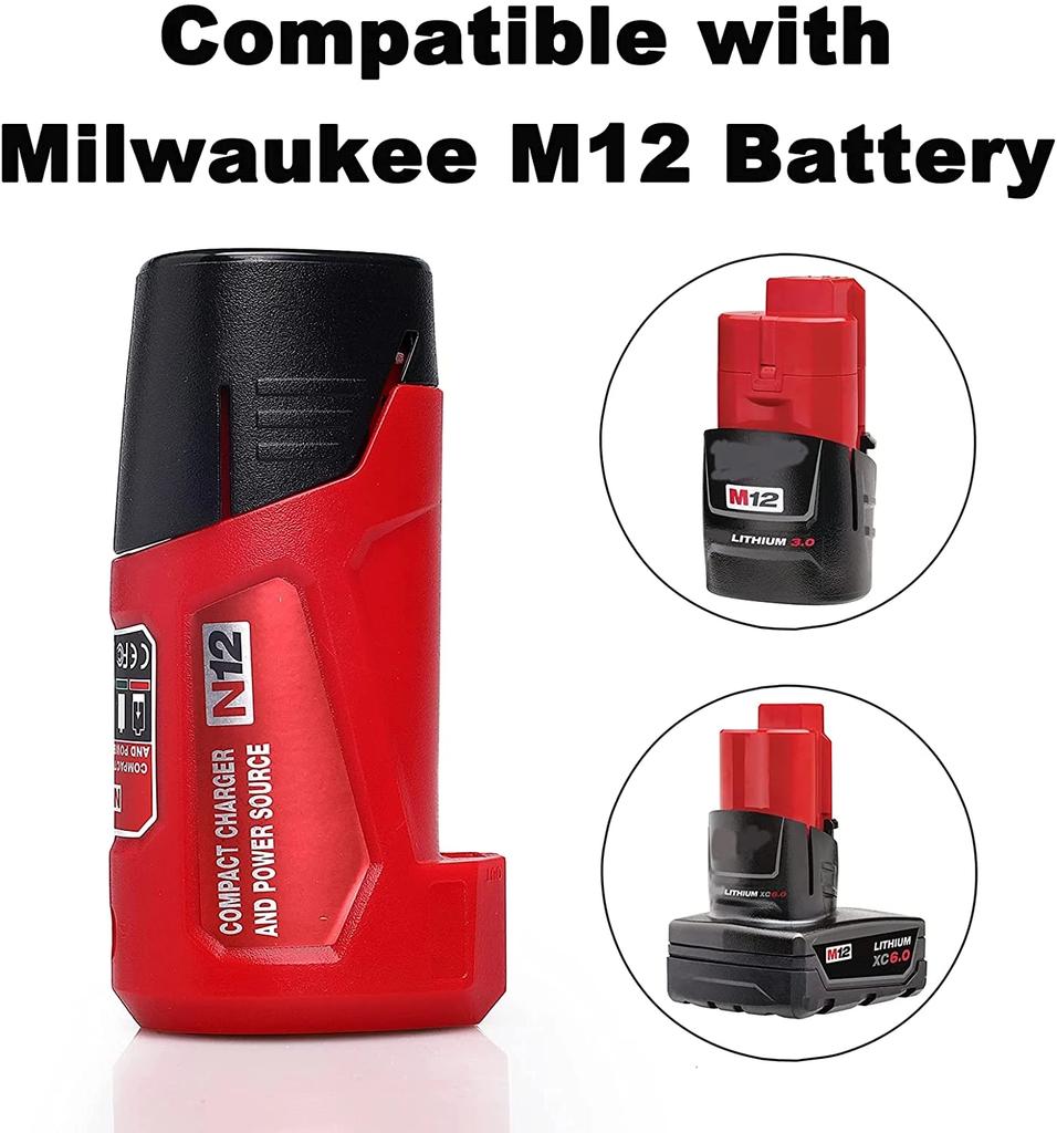 Горячий N12 Зарядный преобразователь USB Адаптер для зарядки для Milwaukee 48-59-1201 M12 Литий-ионный аккумулятор Адаптер Мобильный телефон Источник питания