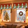 1 шт. Полупрозрачный Легко установить Сваг Ламбрекен Атмосферный Шарф Рождественский Спальня Без сверления Рождественский Праздничный Ламбрекен Праздник 137x45см