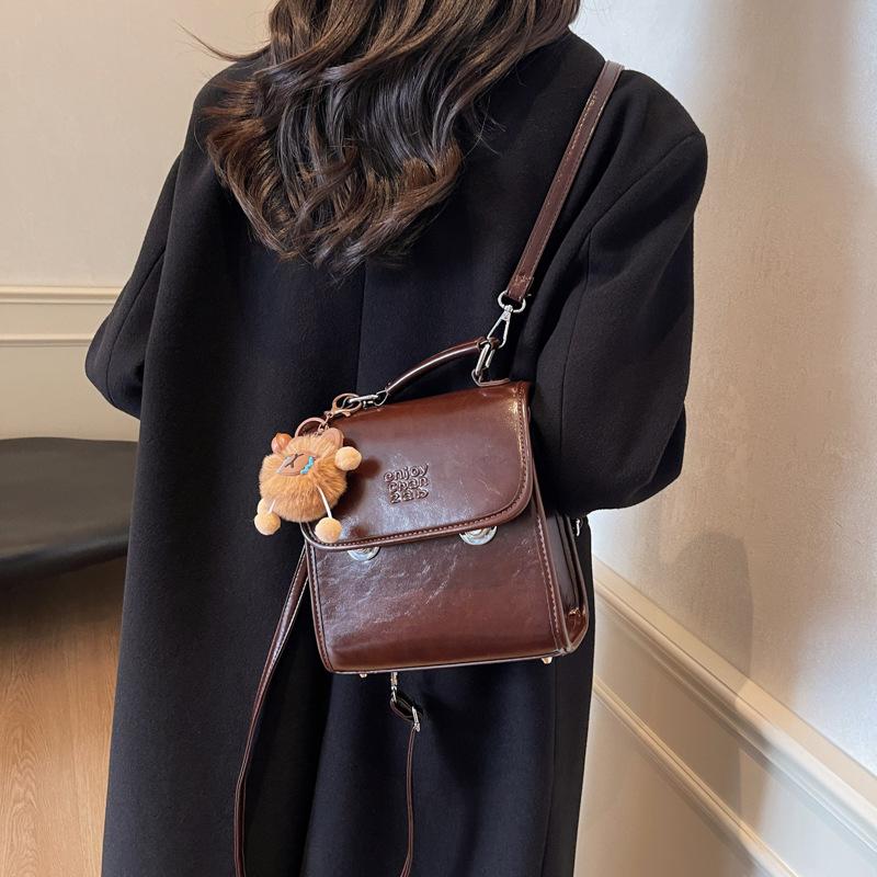 High Sense Retro Travel Backpack Women 2025 New Fashion Schoolbag College Students Go Shopping Hand Carry Backpack