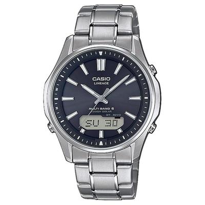 Часы Casio Lineage (Бытовая модель) LCW-M100TSE-1AJF Мужские серебристые солнечные радиоуправляемые часы