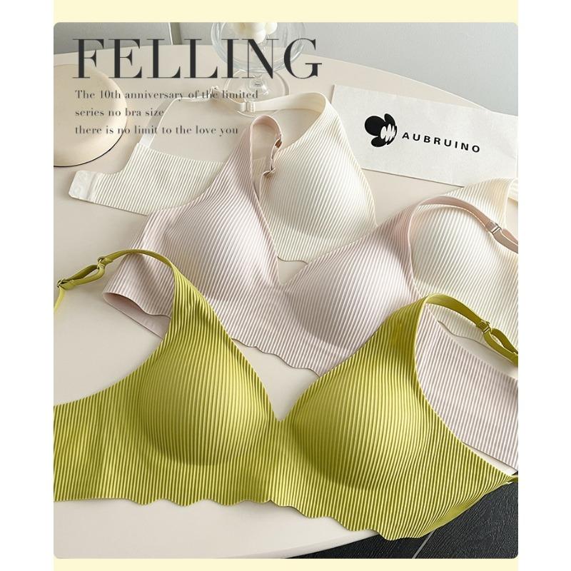 Women Soft Support Wireless Push Up Seamless Breathable Back Beauty Bra