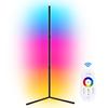 Угловая лампа RGB с дистанционным управлением, напольная светодиодная лампа для гостиной, прямоугольная алюминиевая лампа для спальни