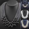 Women's Ethnic Braided Retro Statement Choker Necklace Collar Pendant Jewelry
