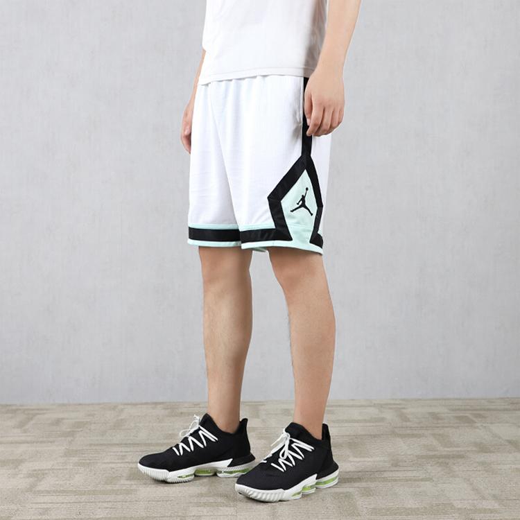 Jordan Jumpman Diamond Mid-Rise Loose Basketball Shorts Men Bottoms White CV6023-101