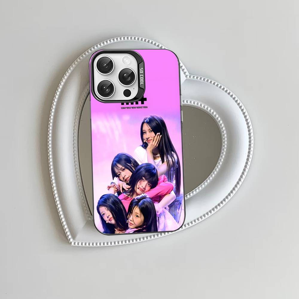 I-illit KPOP Для iPhone 15 14 13 Plus 17 16 12 11 Pro Max Матовый Цветной Серебристый Роскошный Чехол для Телефона