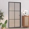 VidaXL Interior Door 102.5x201.5 Cm Black Frosted Glass and Aluminum 350559