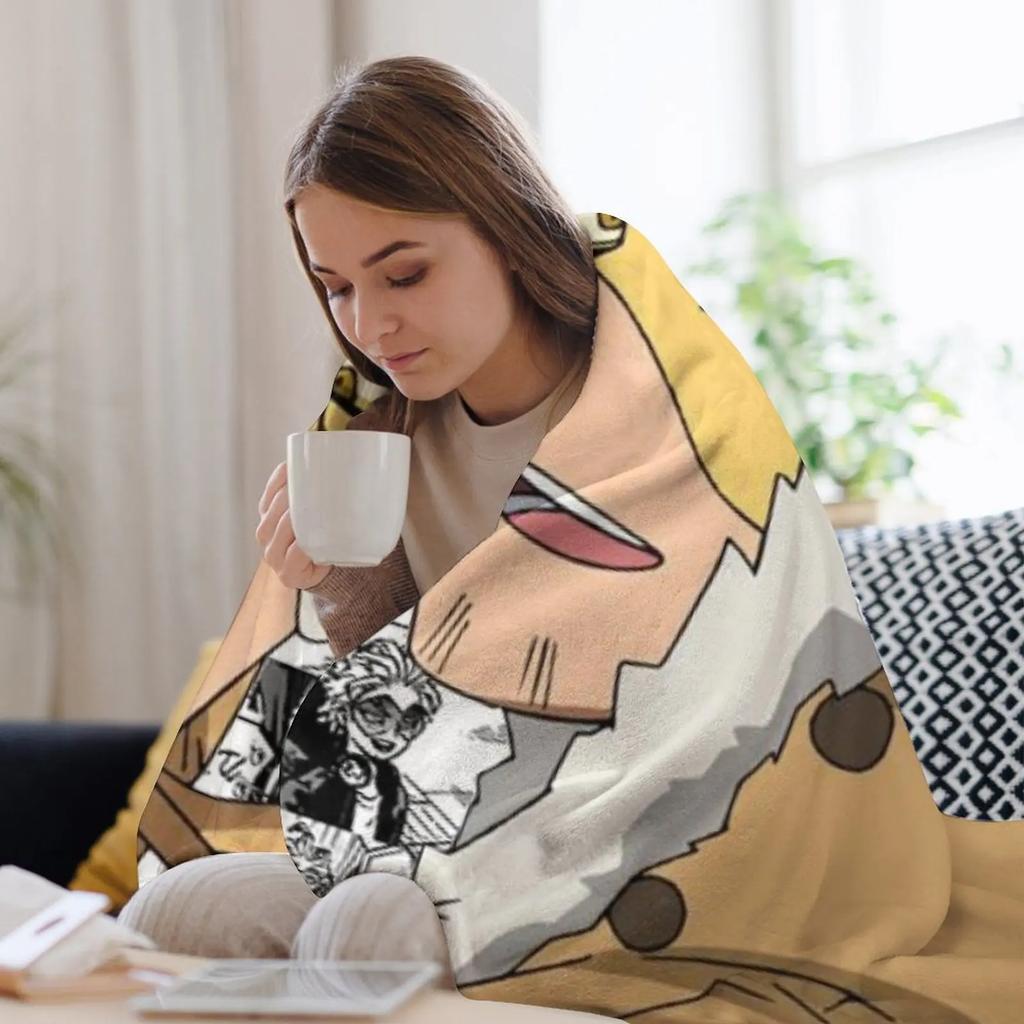 Плед-коллаж из манги про ястребов Портативный легкий плед для путешествий и кемпинга