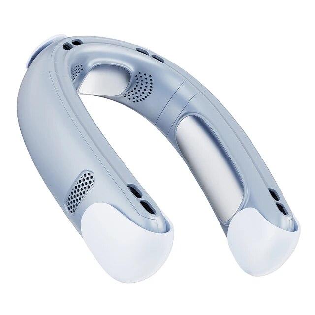 Портативный шейный вентилятор 5000 мАч, USB перезаряжаемый безлопастный вентилятор, бесшумный мини-электрический шейный ремешок, переносной кондиционер, охлаждающие вентиляторы